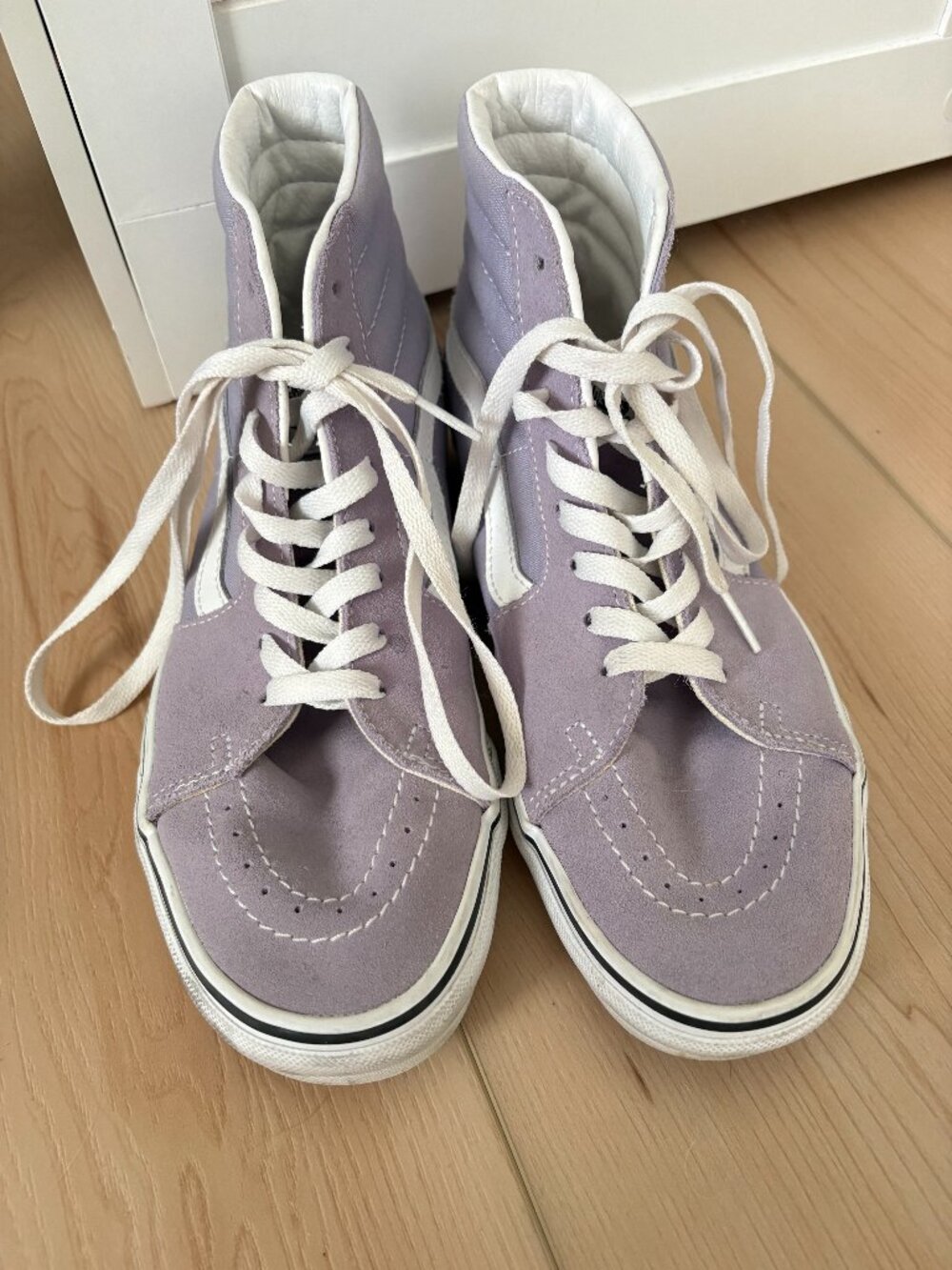 Vans Sk8-Hi Suede High Top Sneakers Lavender Purple White W9